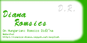 diana romsics business card